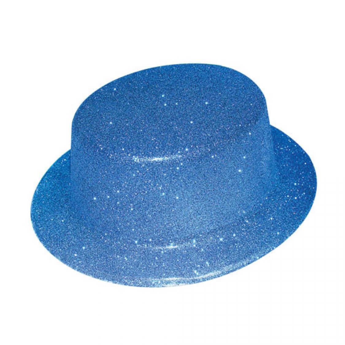 Descriptif du chapeau plastique HDF bords arrondis Paillettes bleu