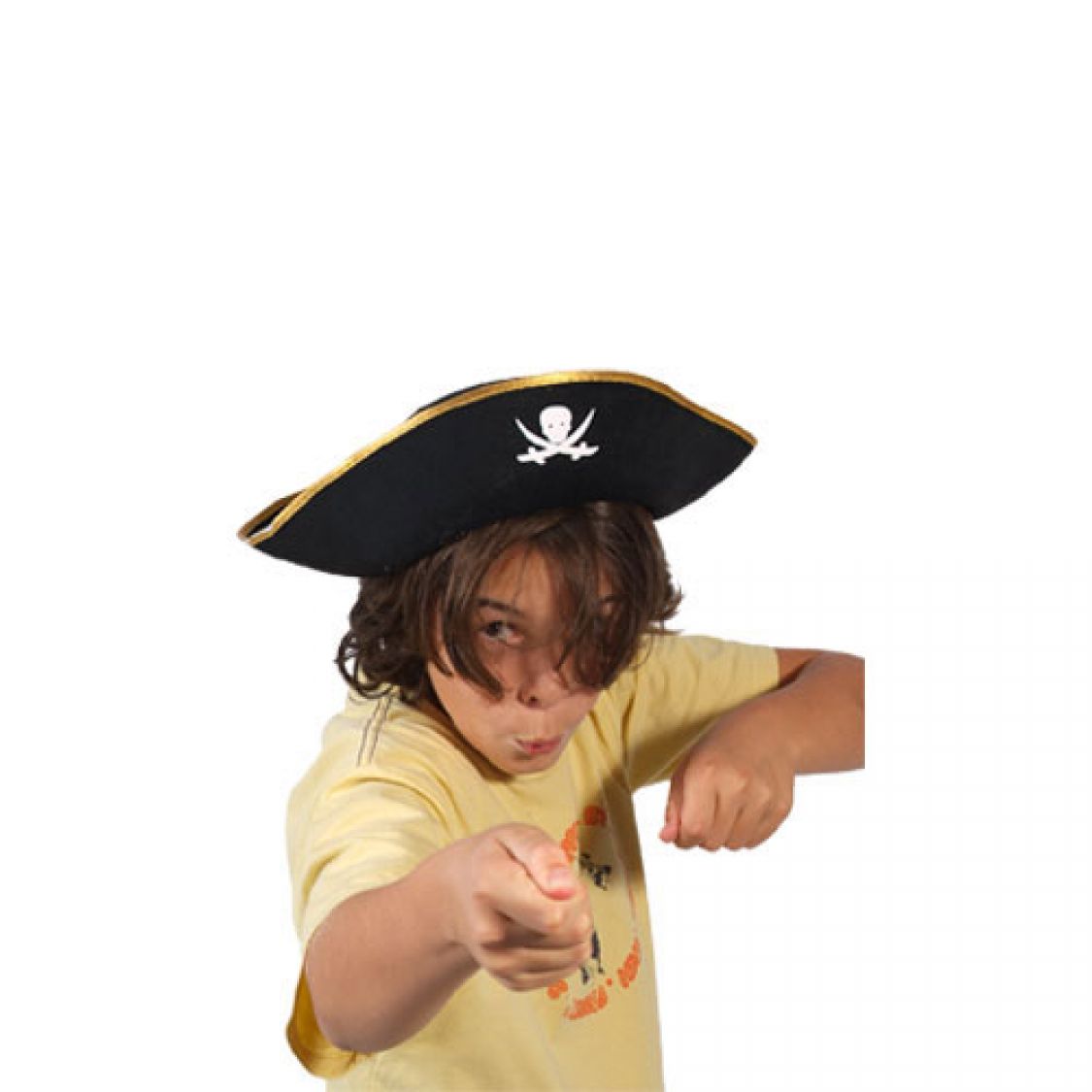 Descriptif Chapeau feutre pirate noir petit modèle