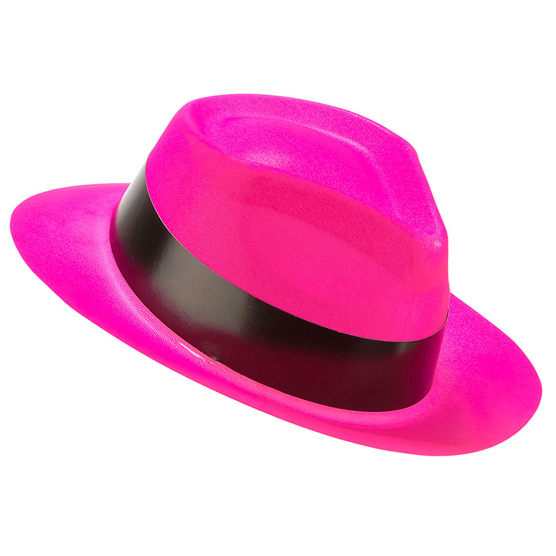 Chapeau Gangster rose fushia