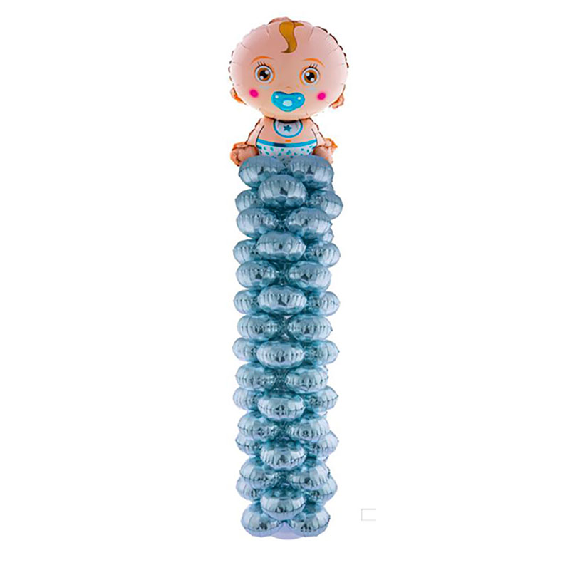 Totem Plastique Ballon Alu Baby Boy