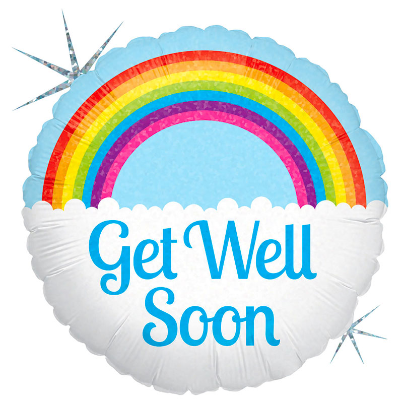 Ballon Get Well Soon Rainbow