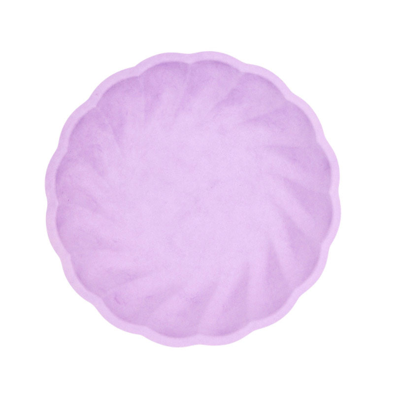 Assiette ronde biodégradable pastel (plusieurs coloris)