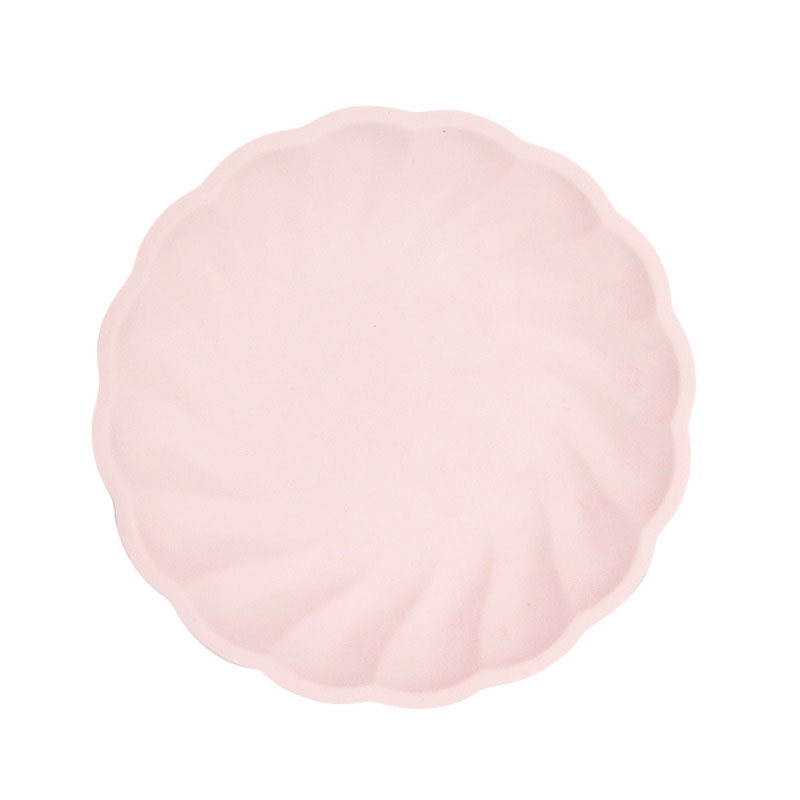 Assiette ronde biodégradable pastel (plusieurs coloris)