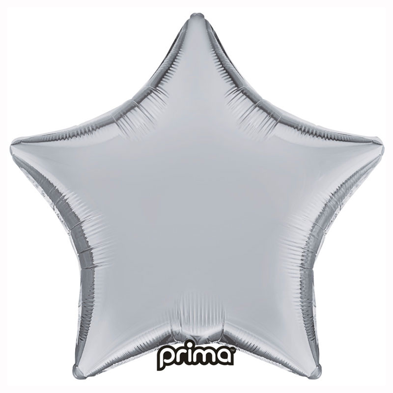 Ballon Mylar étoile Argent (Silver) Prima