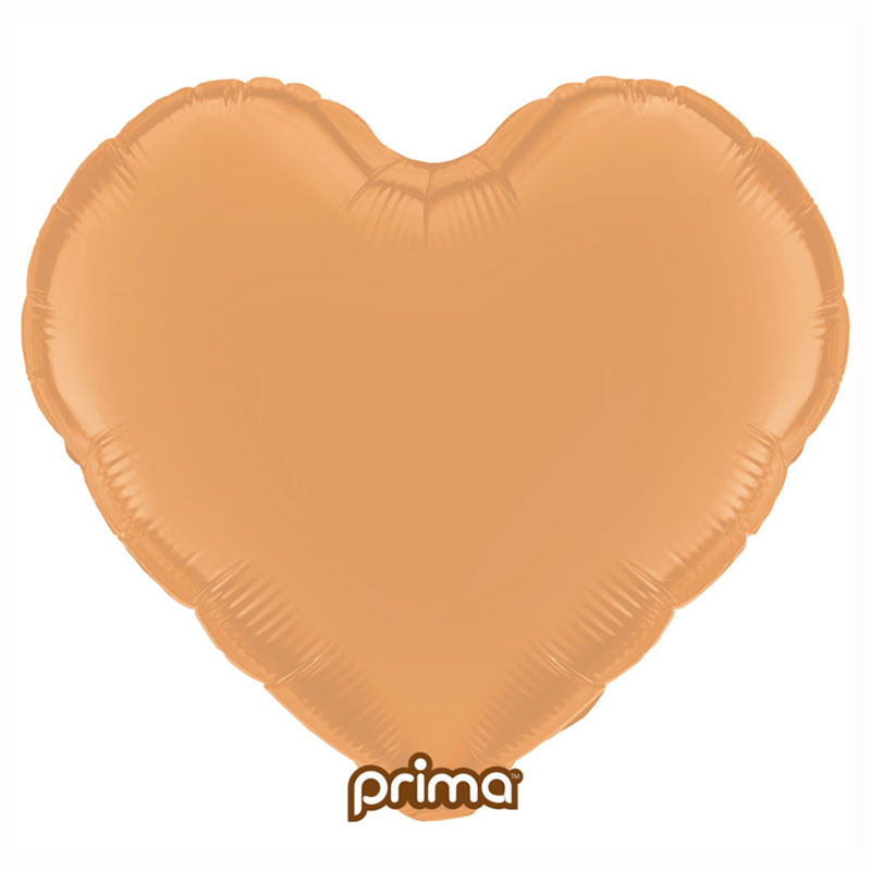 Ballon Mylar Coeur Caramel Prima