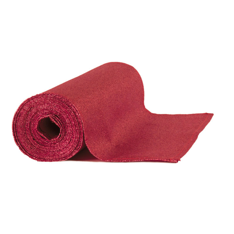 Chemin de Table Polyester rouge pailleté 30 mètres