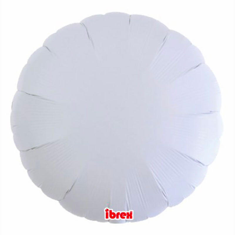 Ballon Mylar rond blanc (white) Takarakosan