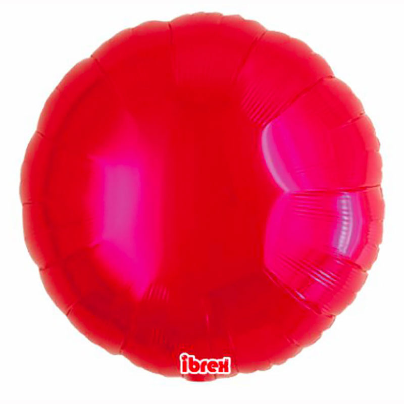 Ballon Mylar rond rouge (metallic red) Takarakosan