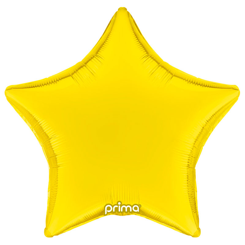 Ballon Mylar étoile Jaune (yellow) Prima