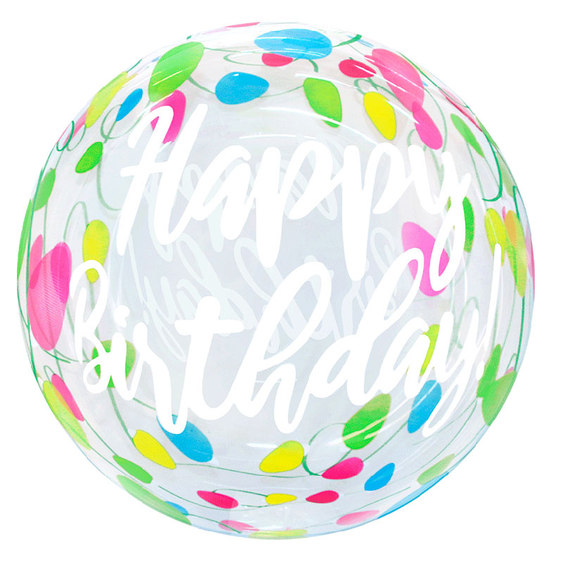 Ballon Bubble Happy Birthday Bright Light