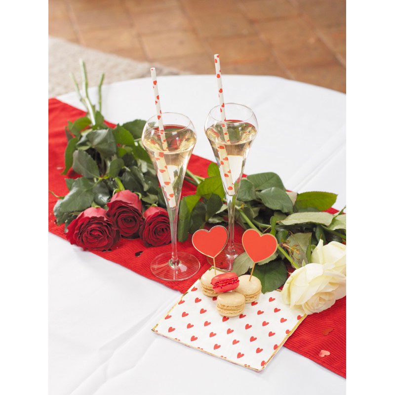 Confettis de table Coeur rouge 10gr par 12