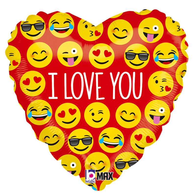 Ballon Emoji Love Coeur