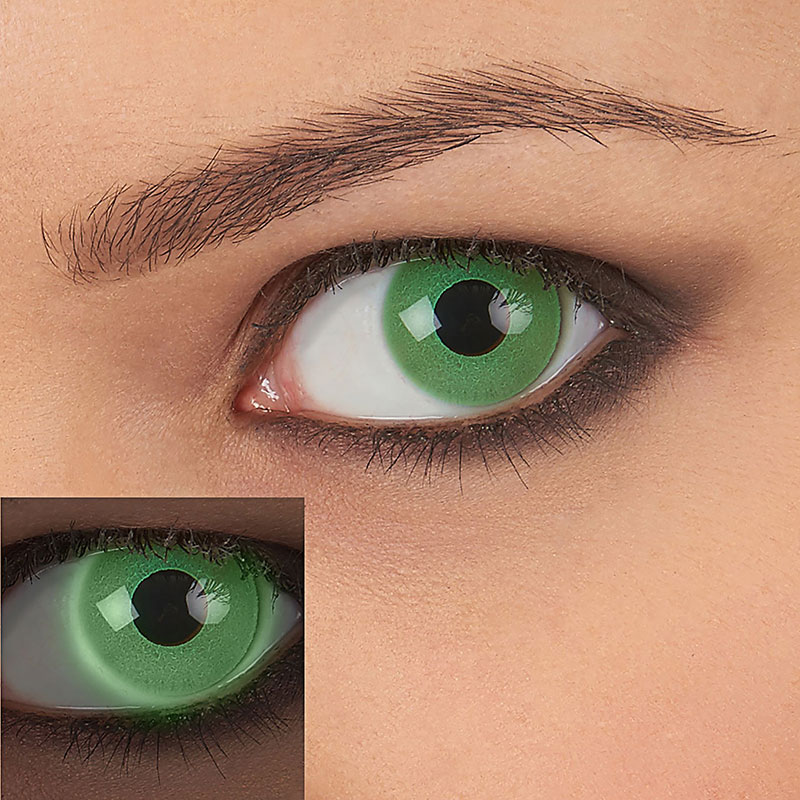 Lentilles de contact fantaisie UV vert