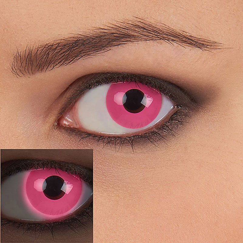 Lentilles de contact fantaisie UV Rose