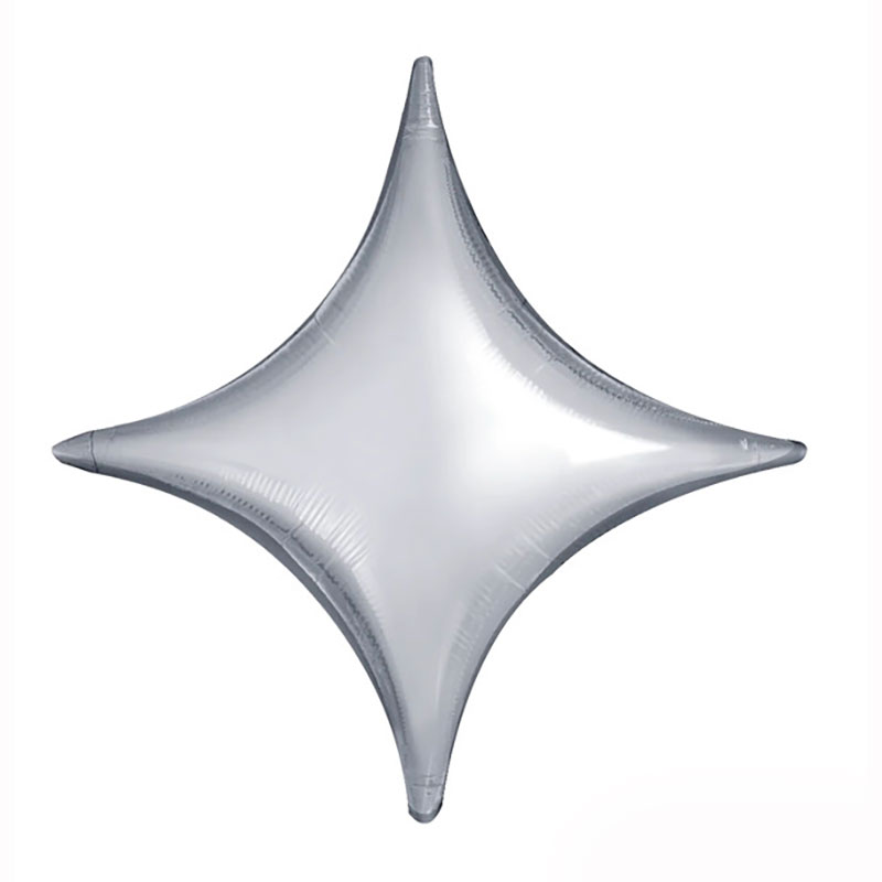 Ballon Mylar étoile design argent (Starpoint) 30'' par 5