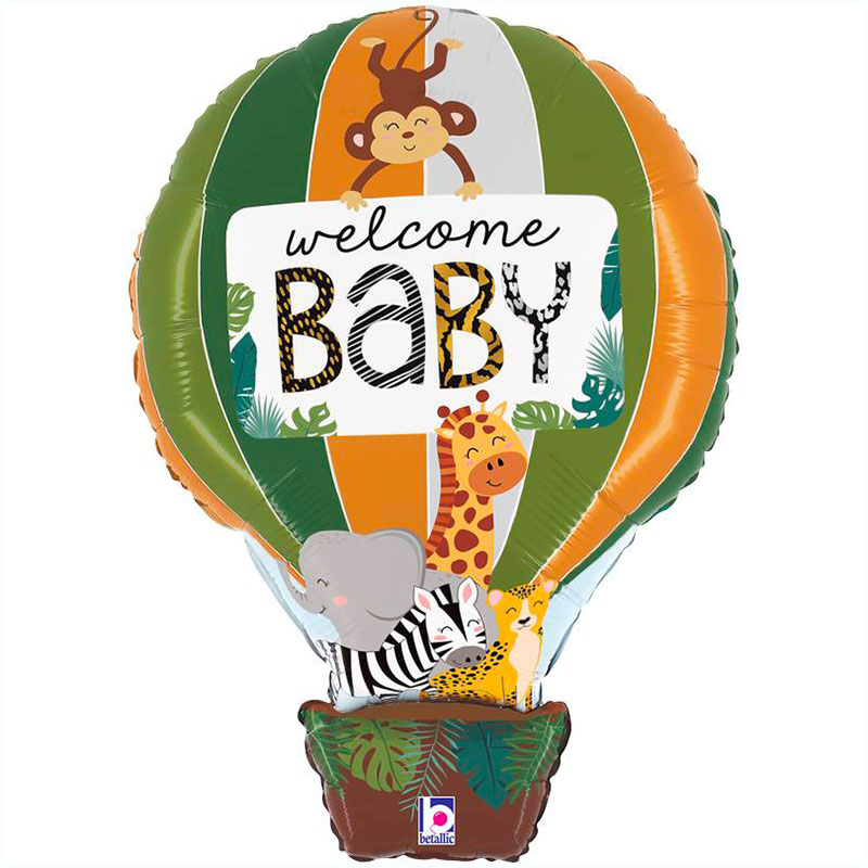 Ballon Montgolfière Jungle Welcome Baby