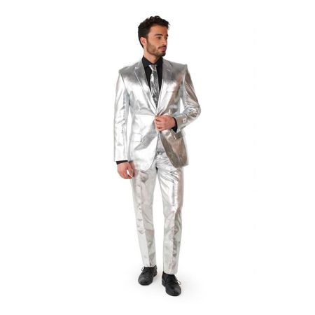 Costume Homme Mr Shiny Silver Opposuits