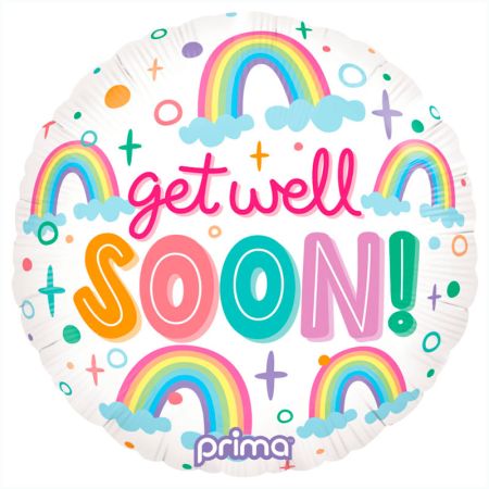 Ballon Get Well Soon Rainbows