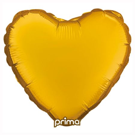 Ballon Mylar Coeur Or (Gold) Prima