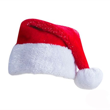 Bonnet de Noël Rouge argent