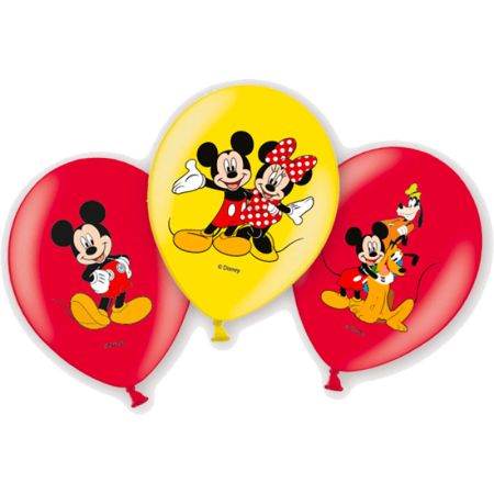 Ballon Latex Anniversaire Mickey par 6