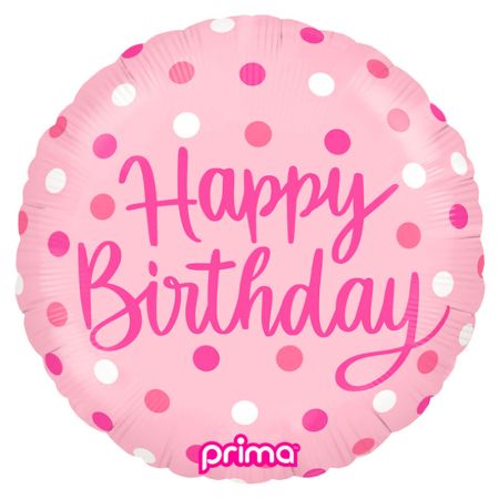 Ballon Happy Birthday Pink